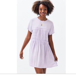 kendall and kylie smocked bodice babydoll dress
